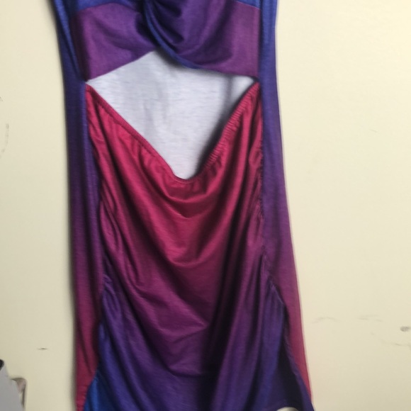 NWOT BodyCon Sleeveless dress front cut twist tie-up SIDE: SMALL - Picture 9 of 9